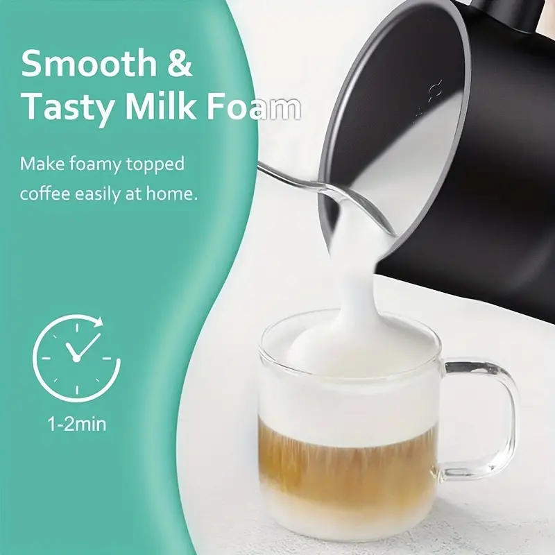 Electric Milk Steamer For Hot And Cold Milk Froth 1 Large - Temu