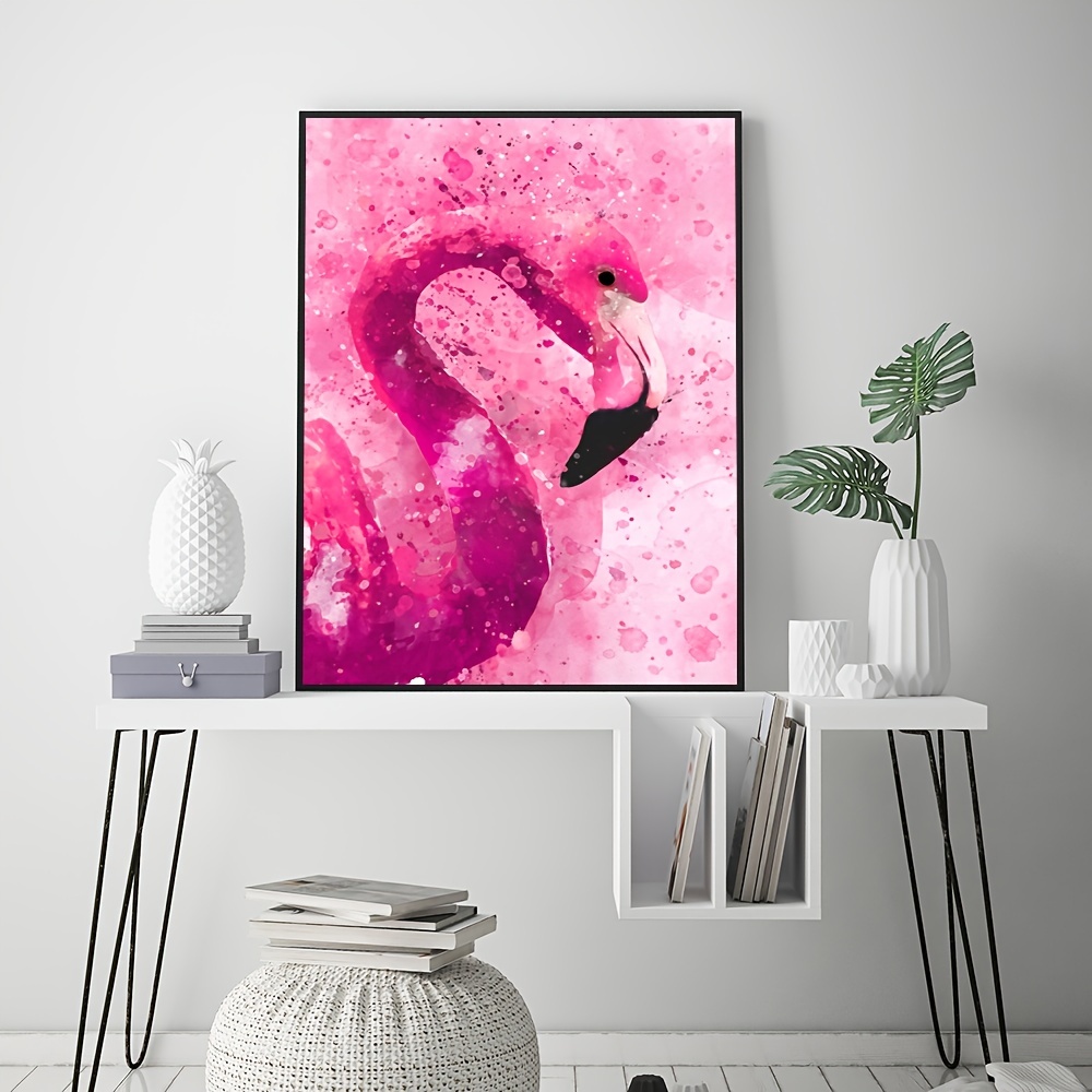 Animali Pittura Originale Flamingo Olio Arte su Tela Allungata Dipinto Muro  Dipinto Casa Soggiorno Soggiorno Regalo 50x70 -  Italia