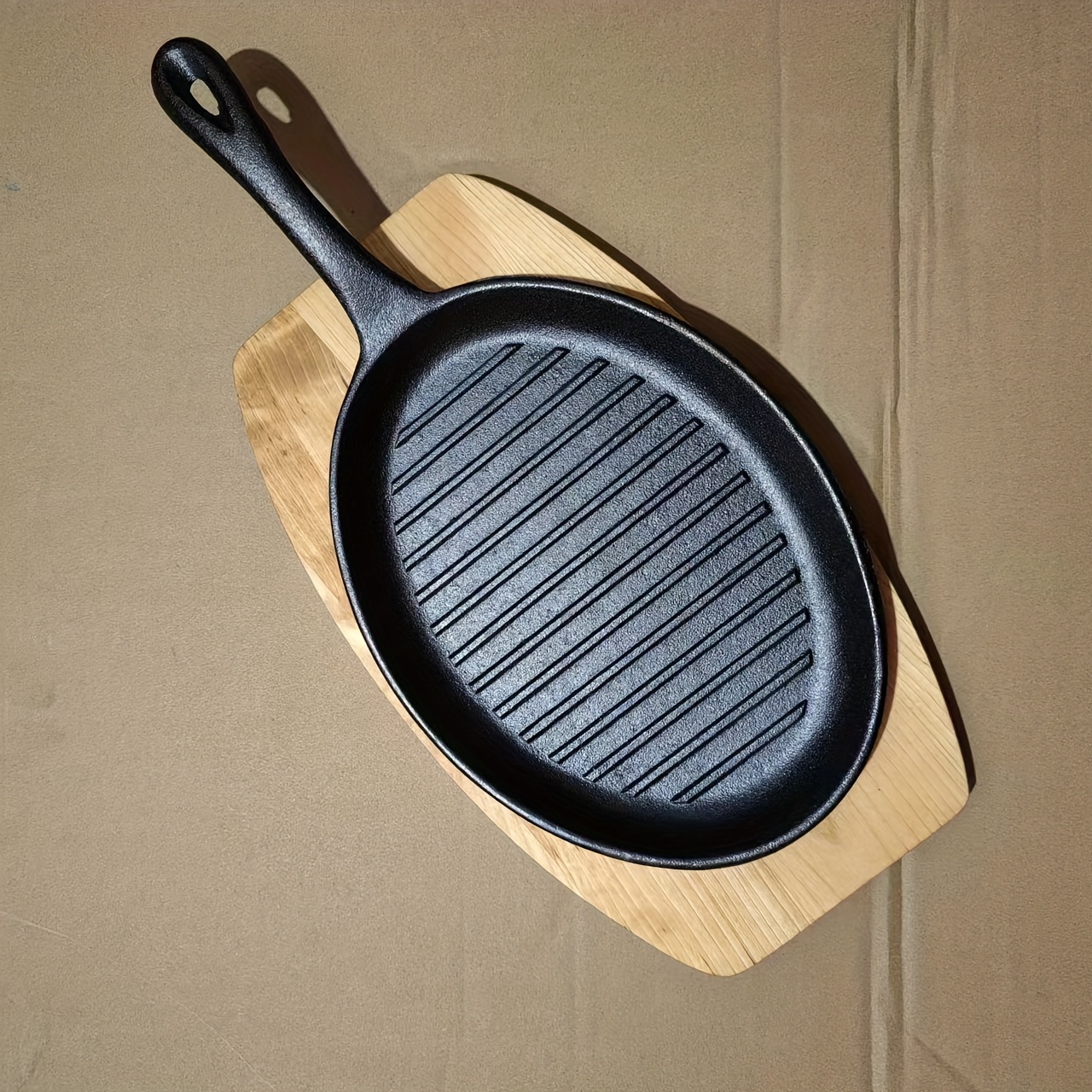 Non-stick Cast Iron Steak Frying Pan - Small Striped Pot For Perfectly  Cooked Steaks - Temu Ireland