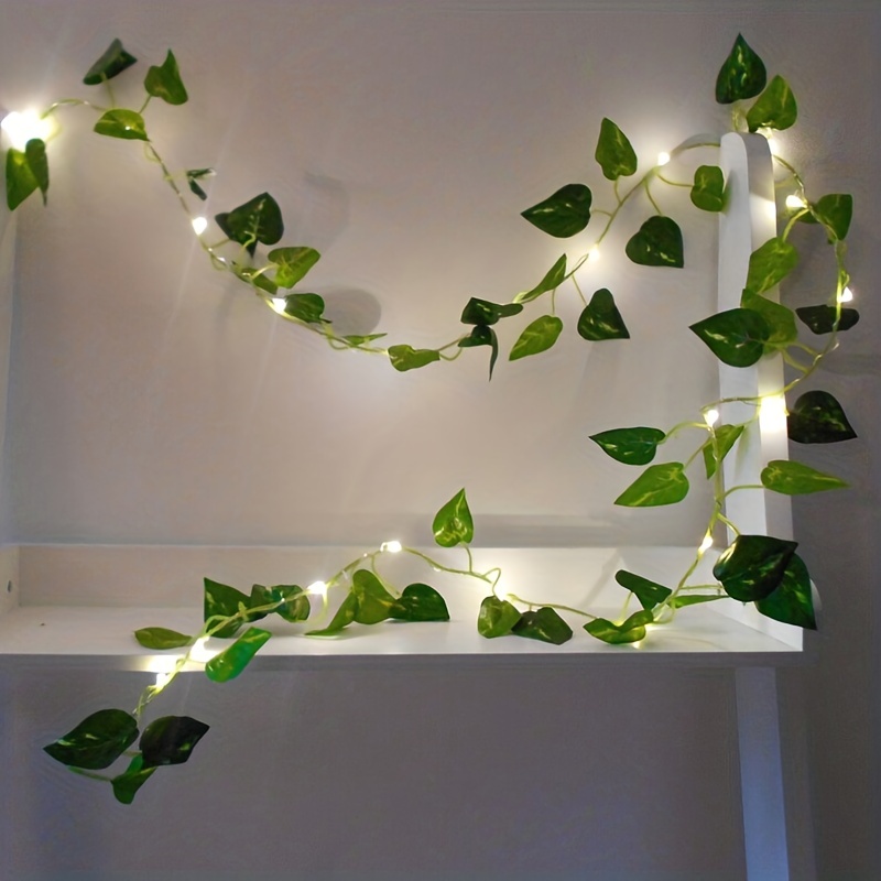 Décors Lumineux pour extérieur Leaf à LED verte grande longueur 114 cm