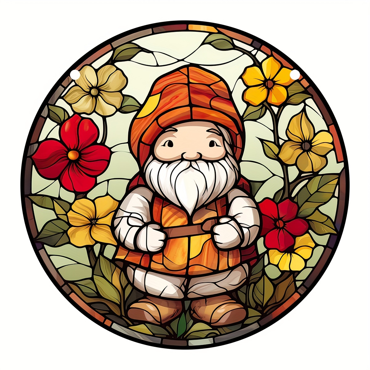 Gnome Stained Window Hangings, Gnomes Christmas Elf Fall Home Decor,  Suncatcher For Window Ornaments Wreath Sign, Room Decoration, Aesthetic  Room Decor, Bedroom Decor, Home Decoration, House Decor, Cute Aesthetic  Stuff, Cool Gadgets 