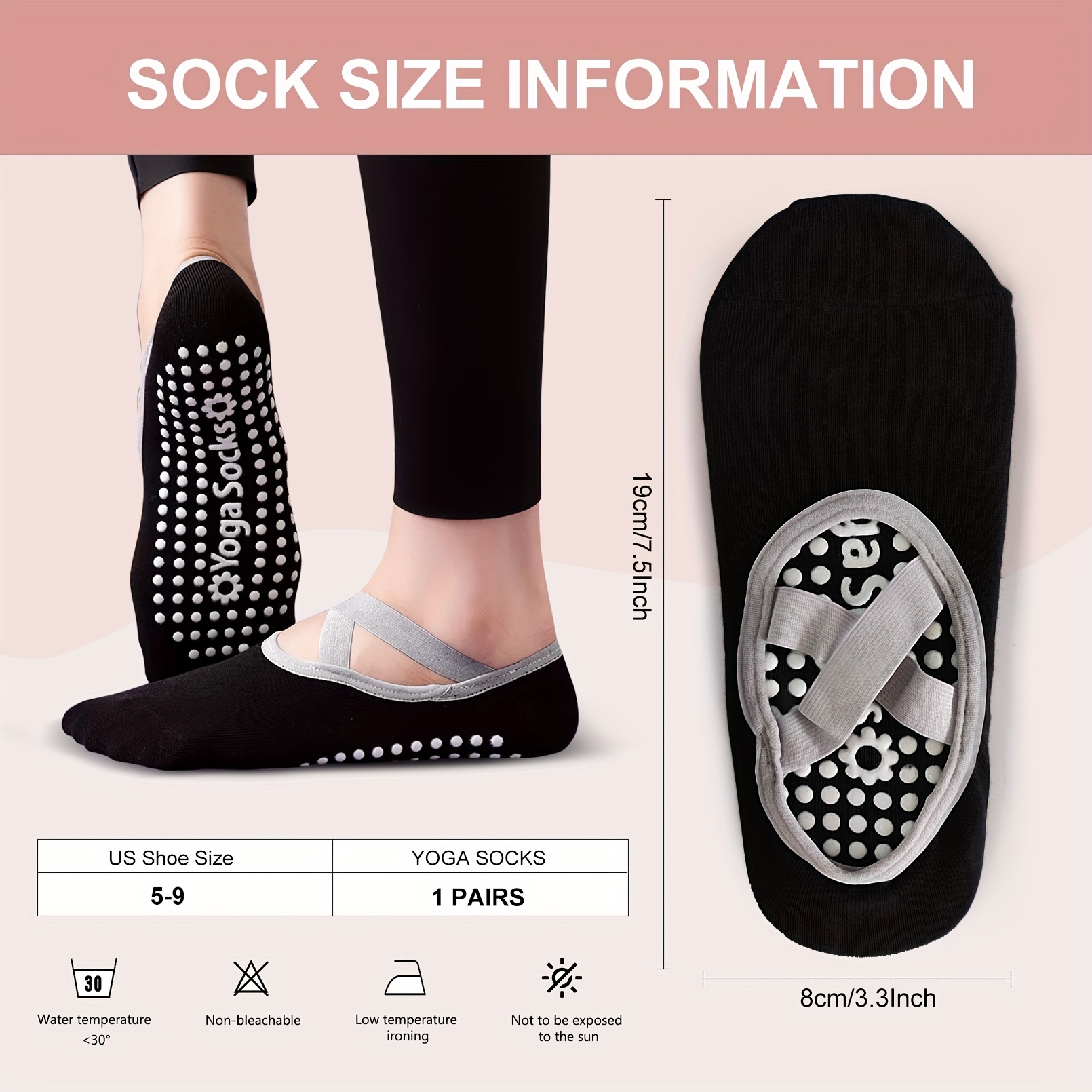 Women's Soft Non slip Cross Strap Yoga Pilates Socks - Temu