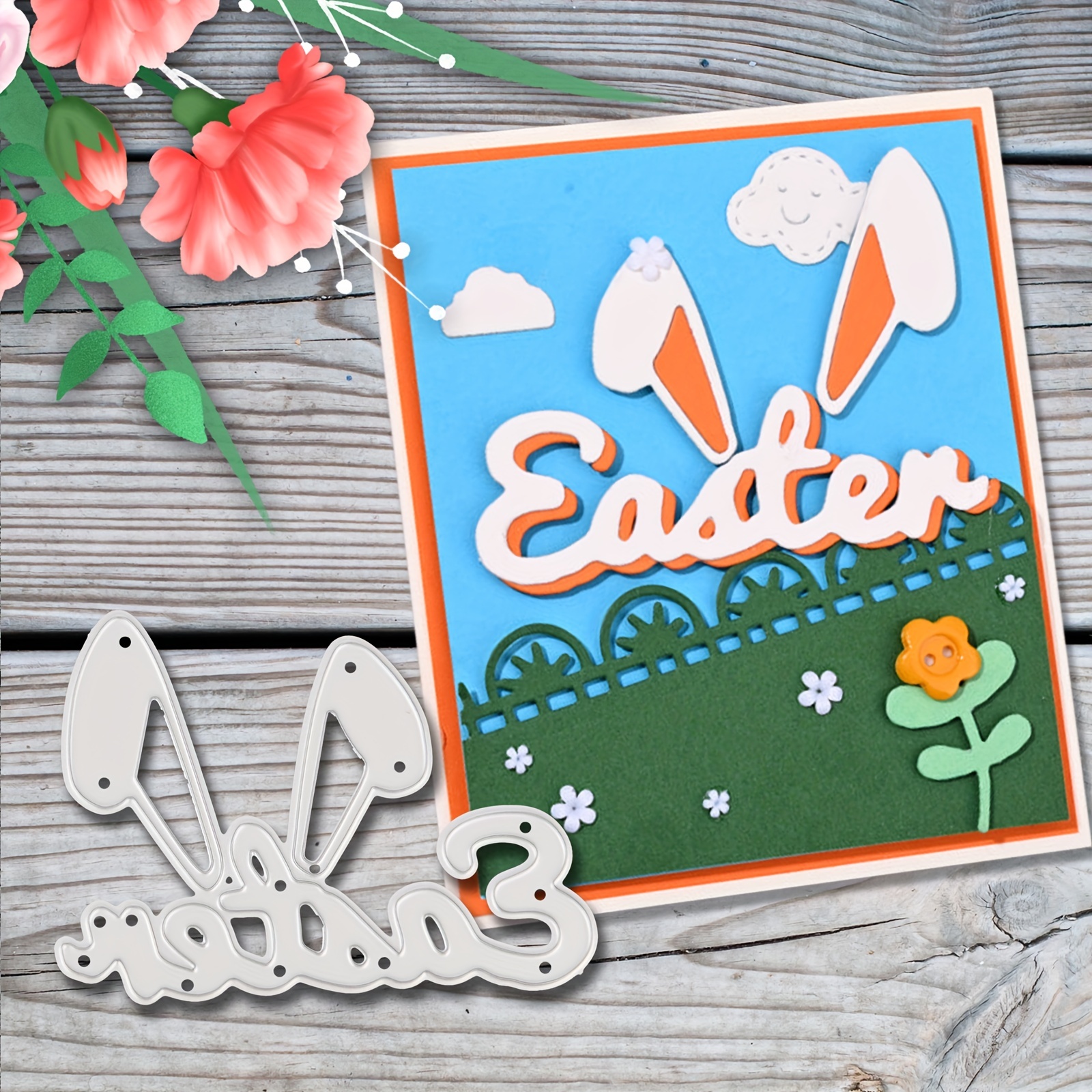 Easter Rabbit Metal Cutting Dies Cut Die Scrapbook Paper - Temu New Zealand