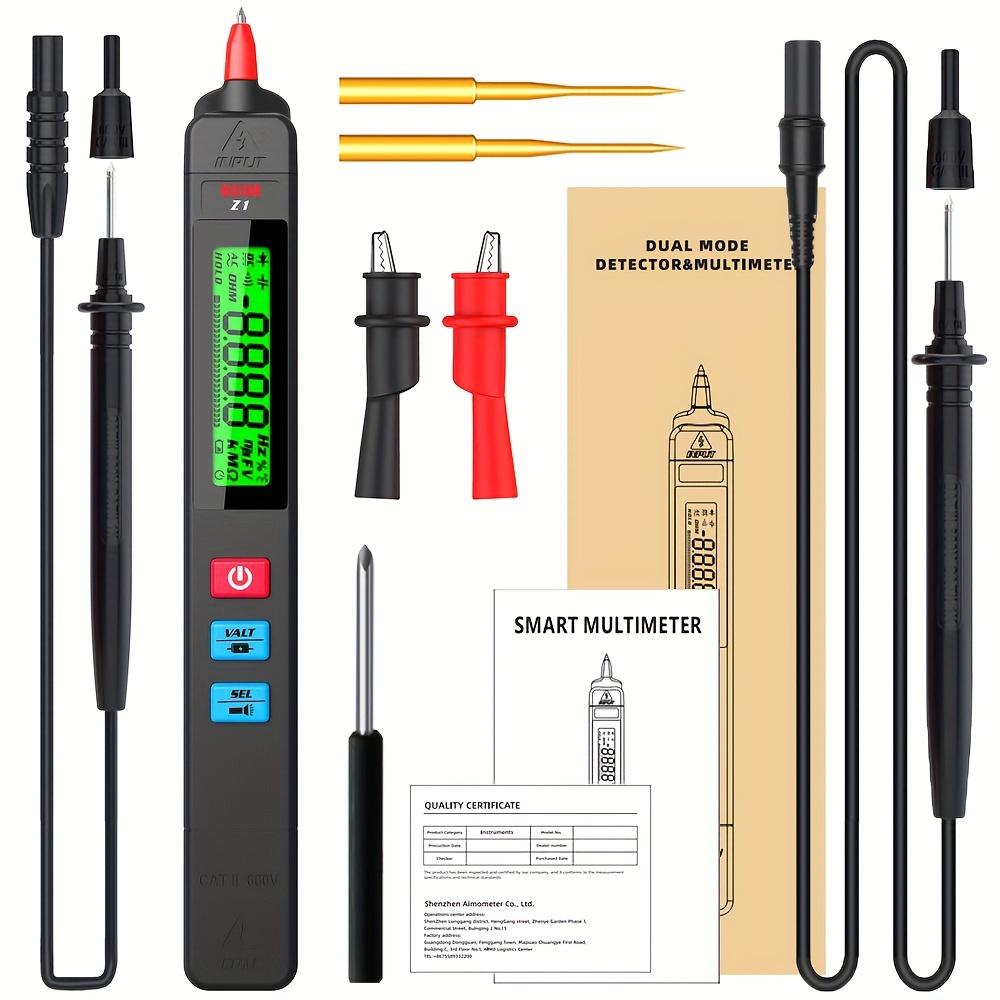 BSIDE Bolígrafo Detector de Voltaje Sin Contacto LCD 3-Line Buscapolos  Electricista Multimetro Tipo Lapiz con NCV Sensibilidad ajustable Tester  Multifuncional para Cable Vivo Enchufe Circuito : : Bricolaje y  herramientas