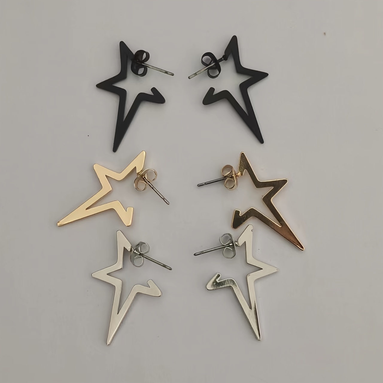 Louis Féraud star shaped earrings (Attributed to)