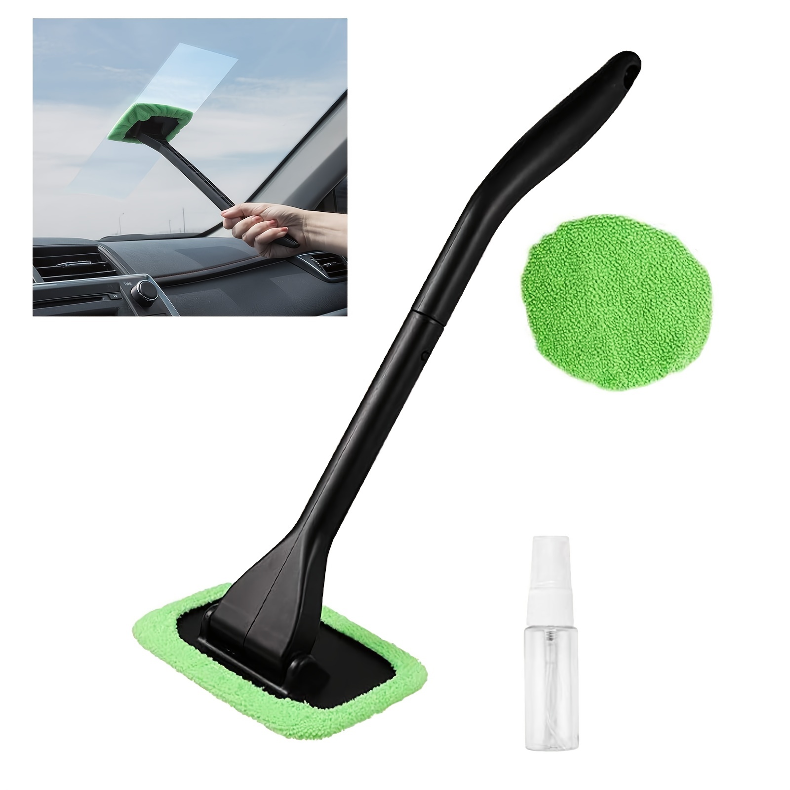 1/2PC Car Windshield Cleaning Tool Unbreakable - Car Window Cleaner with  Extendable Handle, Auto Car Glass Cleaner