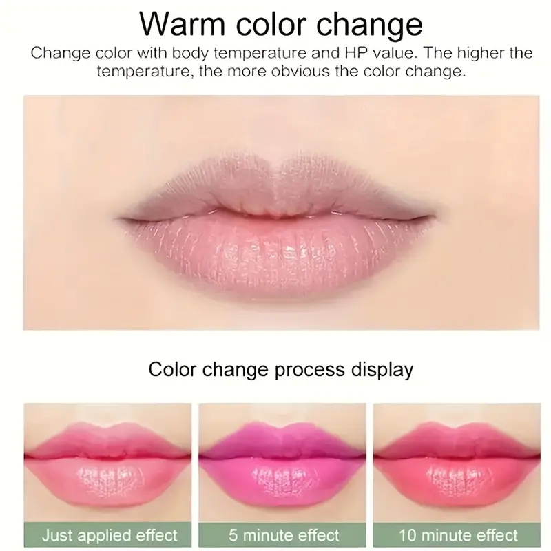 1 2 12pcs aloe vera lipstick temperature changing jelly lipstick long lasting non marking waterproof moisturizing color changing lipstick for female students details 0