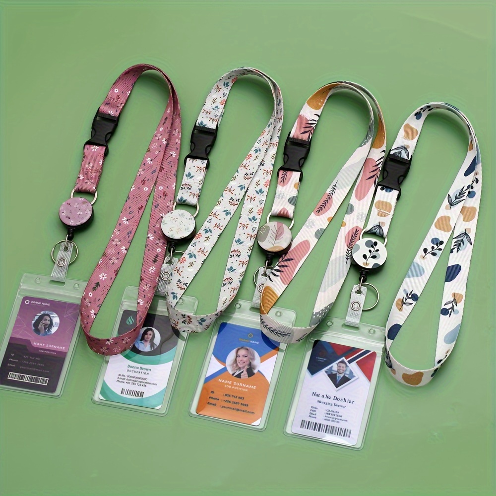 Badges Holders Retractable With Name - Temu