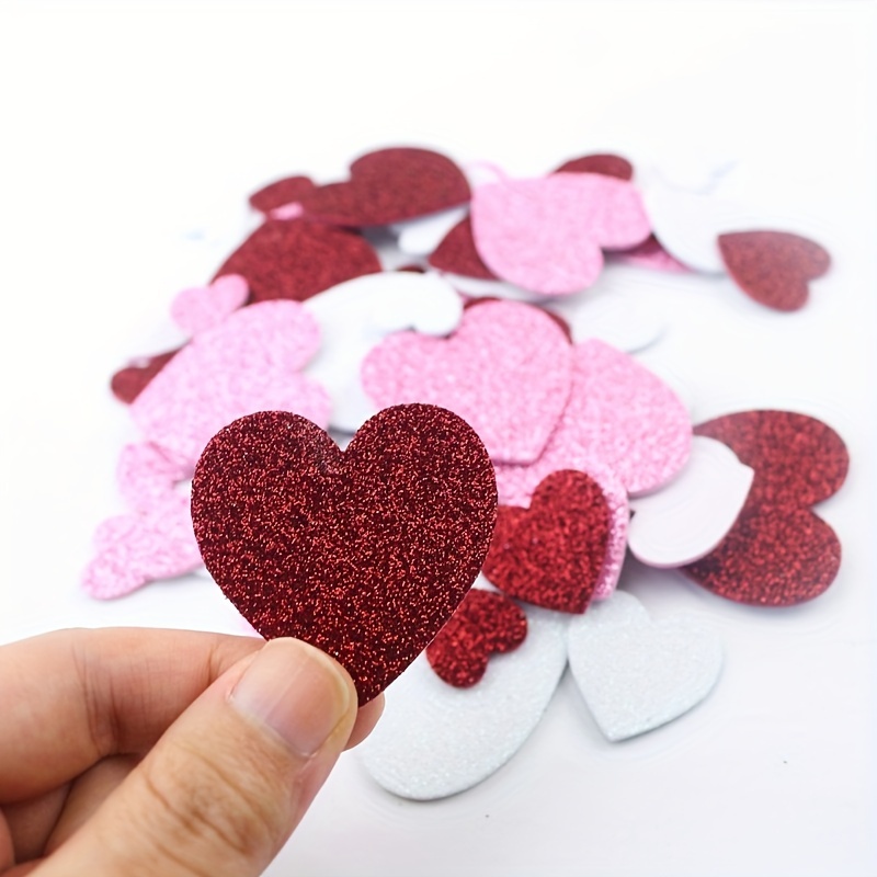 Totority 300pcs Heart Shaped Eva Sticker Self Adhesive Eva Hearts