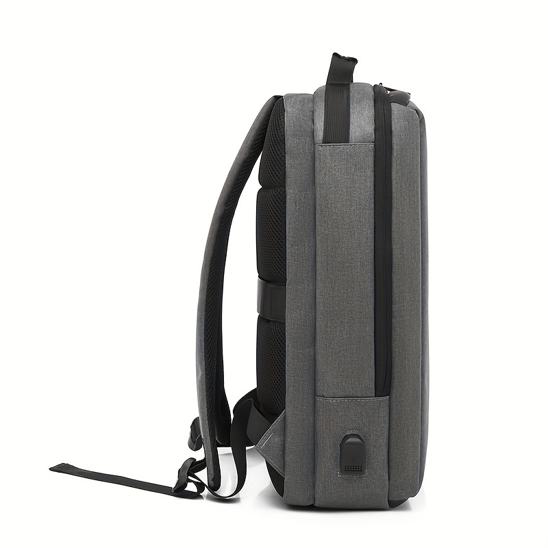 Мужской рюкзак большой емкости, простой деловой компьютерный рюкзак с зарядкой через USB, водонепроницаемая дорожная сумка