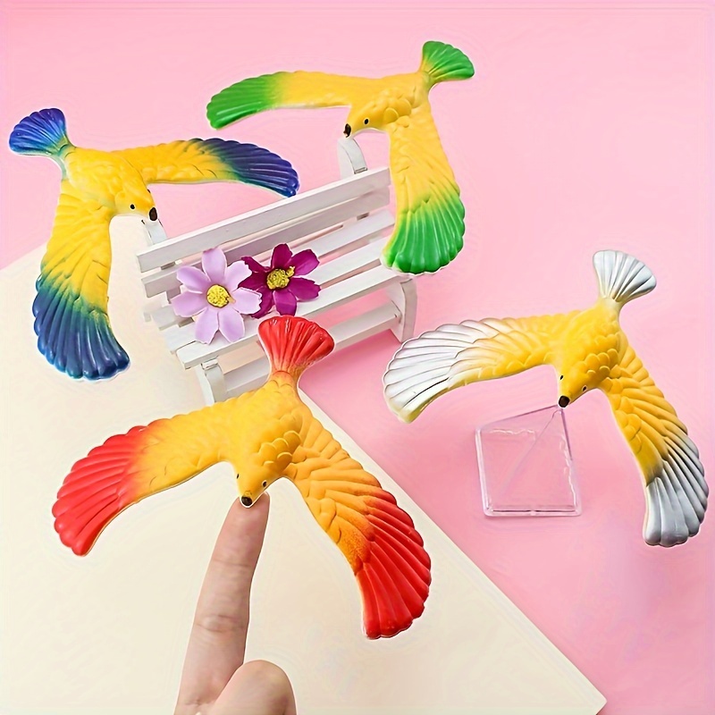 

4pcs Creative Balance Bird Balance Eagle Gravity Bird Toys Science Balance Mechanics Education Puzzle Enlightenment (random Color)