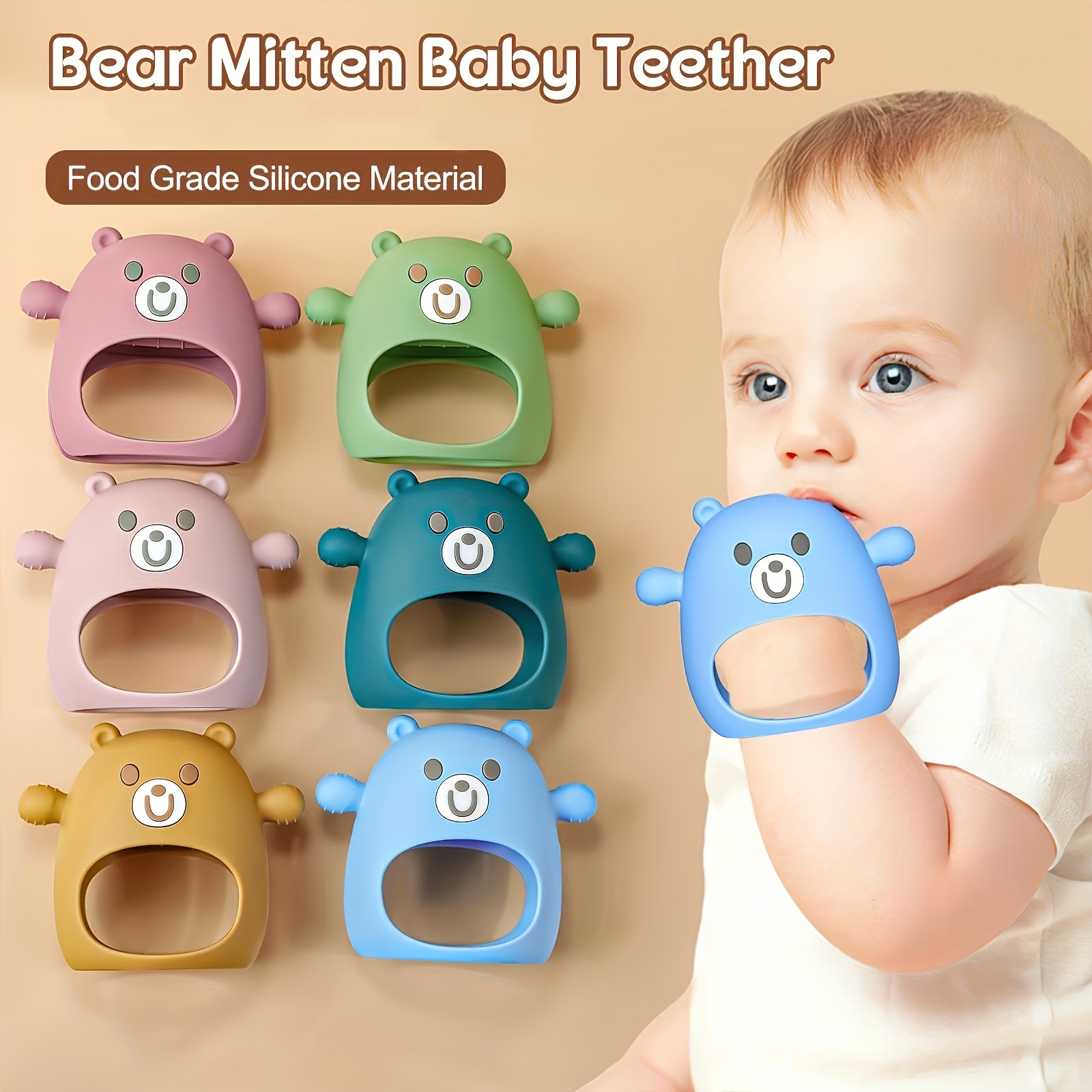 

The Perfect Teething Toy For Babies 6m+ - Tyry.hu Silicone Anti-drop Teether Pacifier With Soft Hands For Sucking & Breastfeeding ,christmas, Halloween, Thanksgiving Day Gift