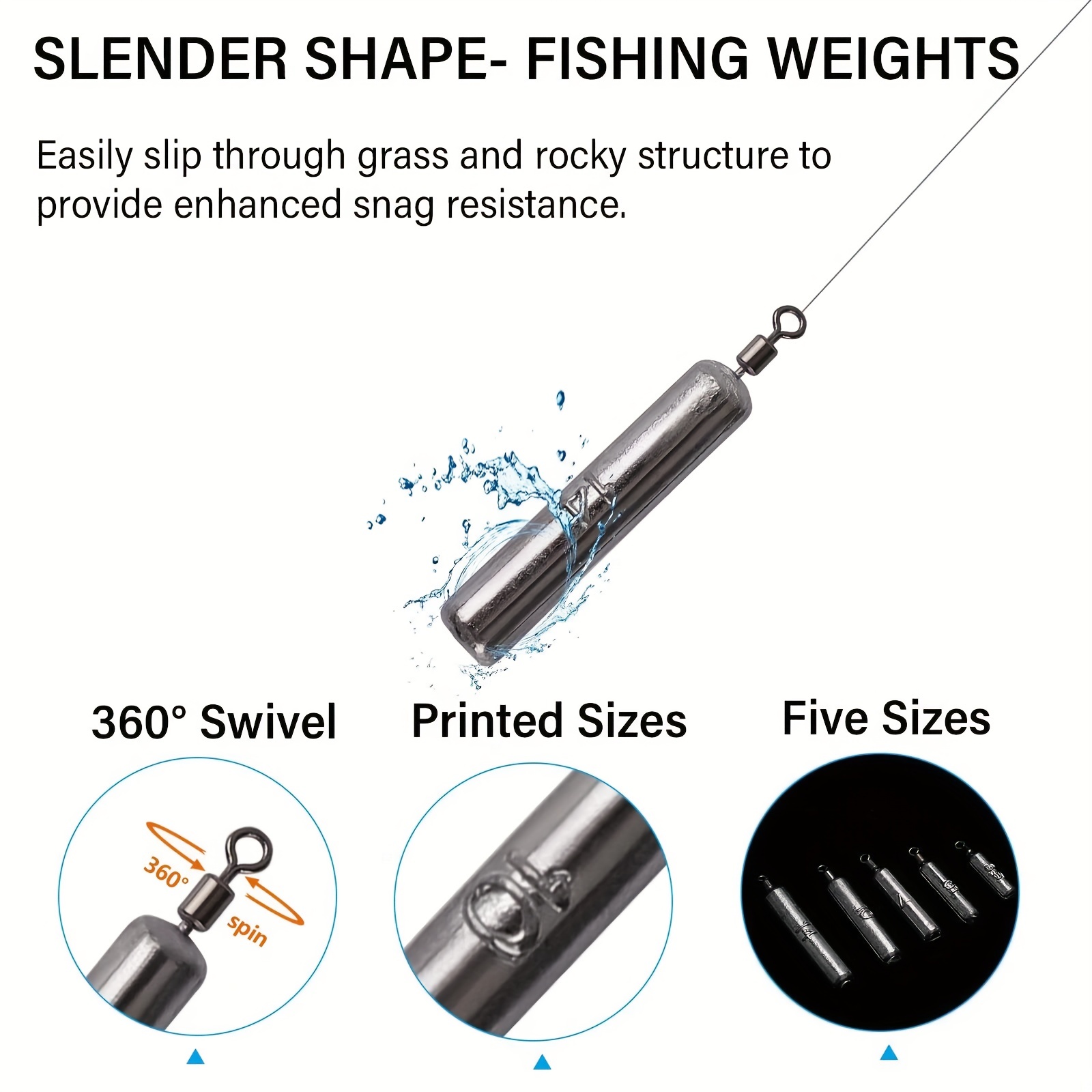 Fishing Weights Fishing Sinker Drop Shot Round Swivel - Temu Canada