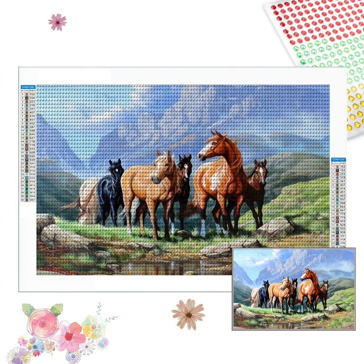 Mountain Horse Animal, 5D Diamond Painting Kits