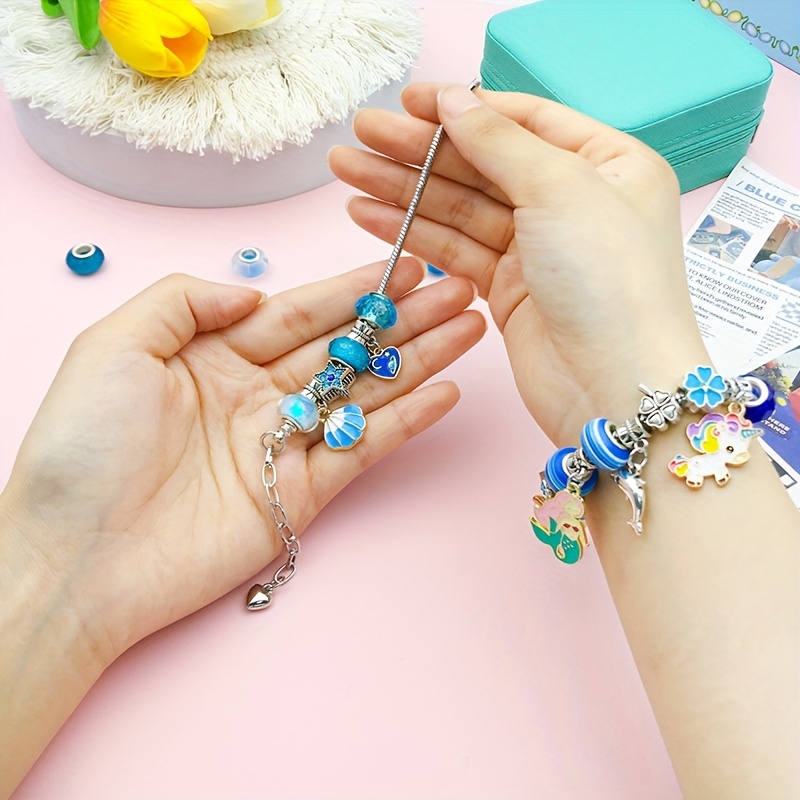 Charm Bracelet Making Kit Beaded Bracelet Set With Storage Box For