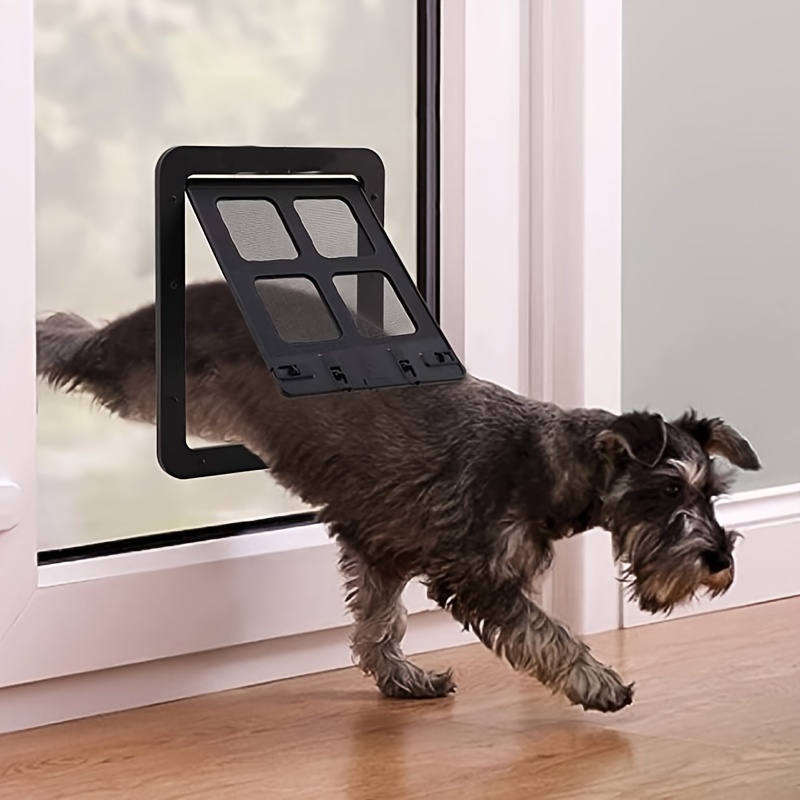 Puerta mosquitera para mascotas, puerta de malla gruesa resistente a gatos,  con cierre de cremallera, para puerta corredera, para puerta delantera y