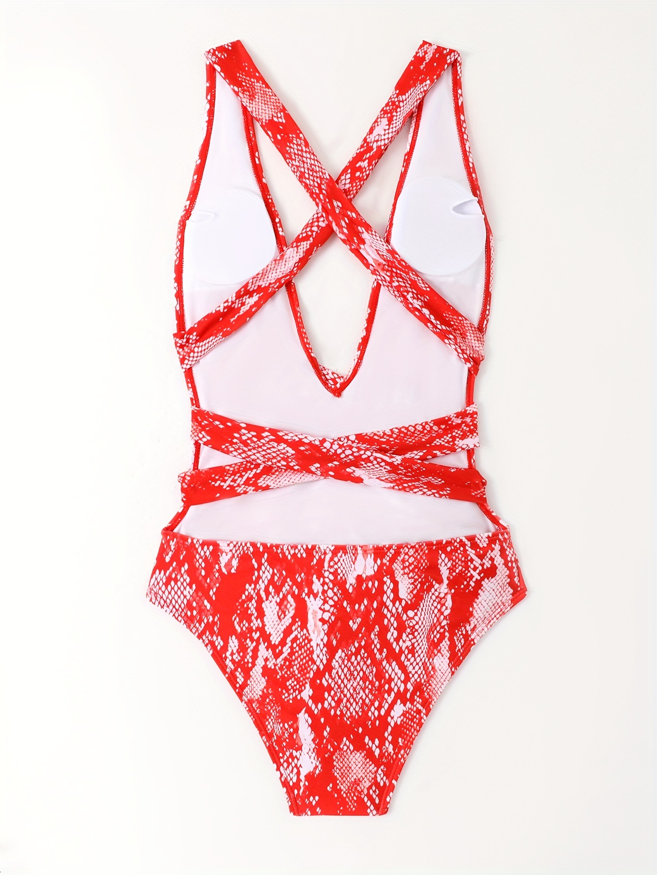 Red store snakeskin swimsuit