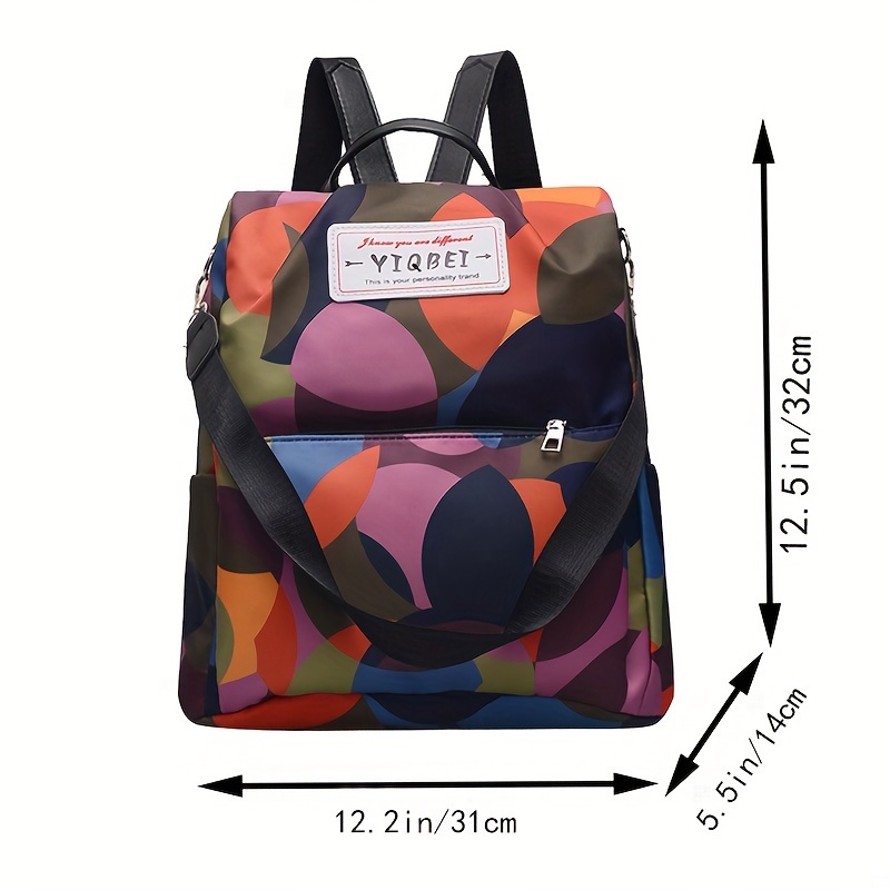 Simple Color Contrast Large Capacity Preppy Backpack, Nylon Lightweight  School Campus Daypack, Fashion Travel Commuter Bag - Temu