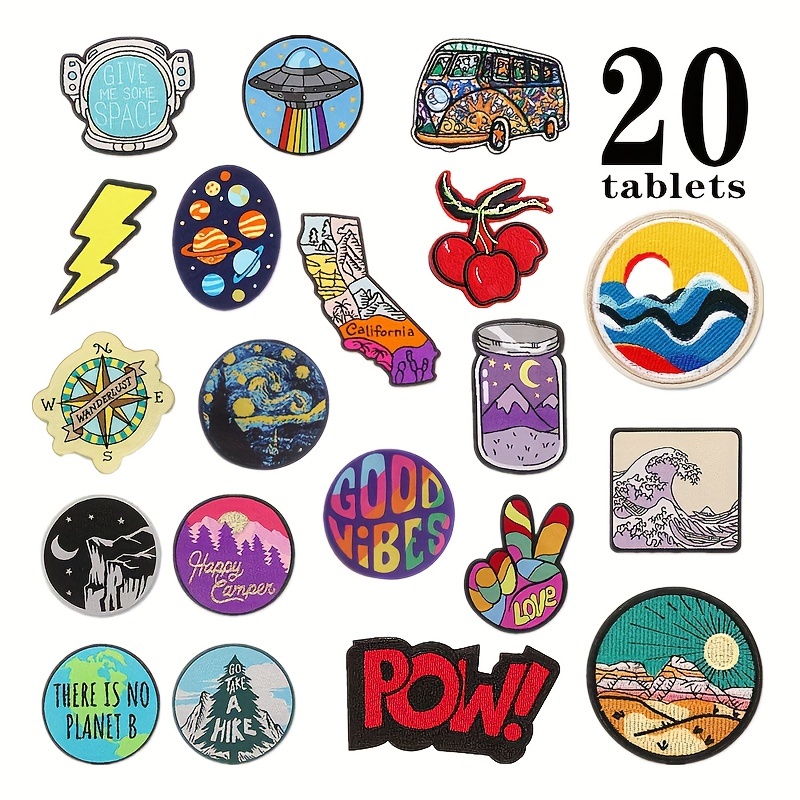 Iron on Patches for Clothing,14 Pieces Patches Embroidered Applique Patches, Sew on Iron on Patches Fabric Repair Patches for Clothes Jeans Jackets