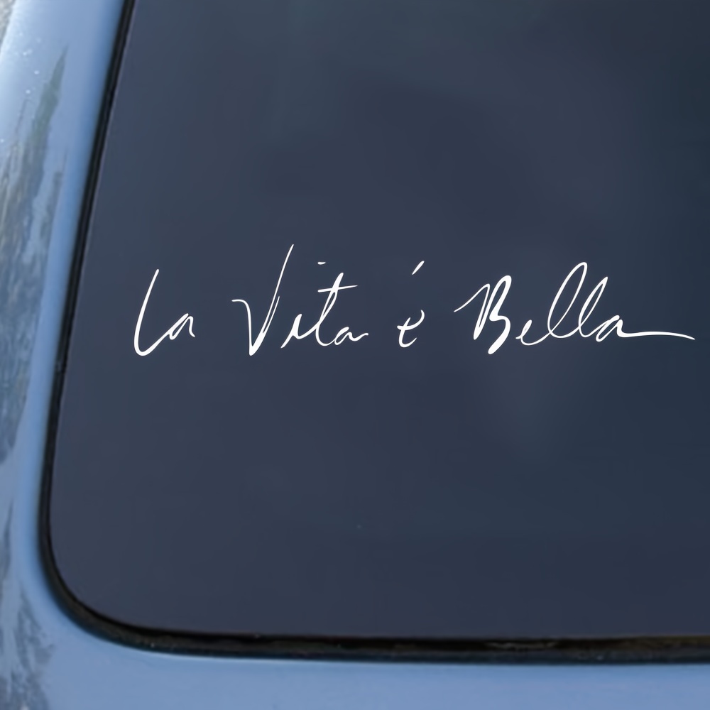 Comprar 1 unidad de pegatinas de diseño de coche de 40*8cm la vida es  hermosa pegatinas de coche La Vita'e Bella