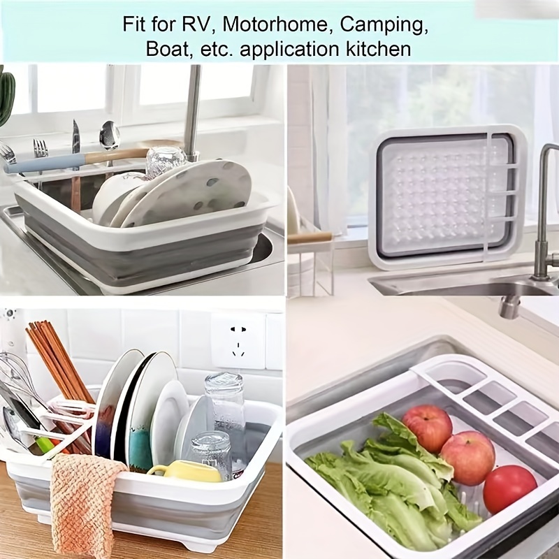 Gray RV Dish Drainer