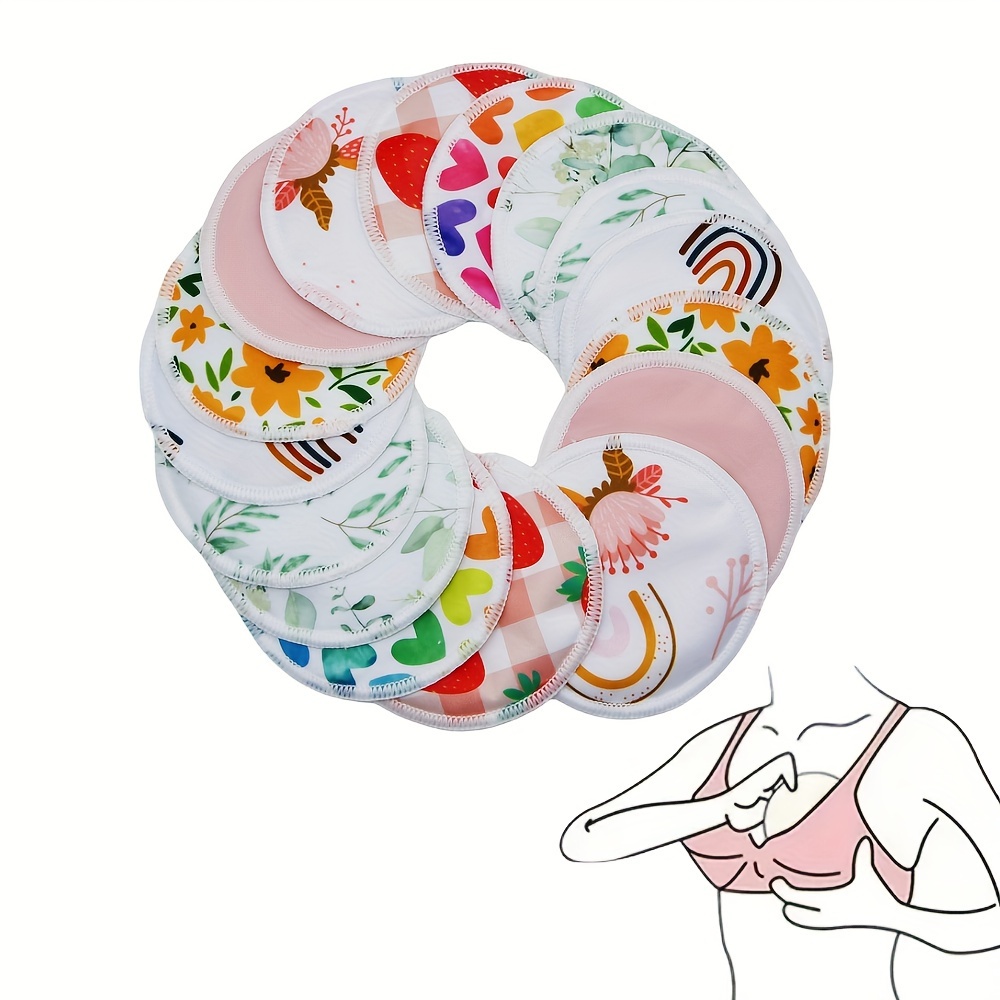 

8pcs Random Color Bamboo Pads For Breastfeeding, Washable Breast Pads, Absorbent Breast Pads For Breastfeeding, Reusable Breastfeeding Pads