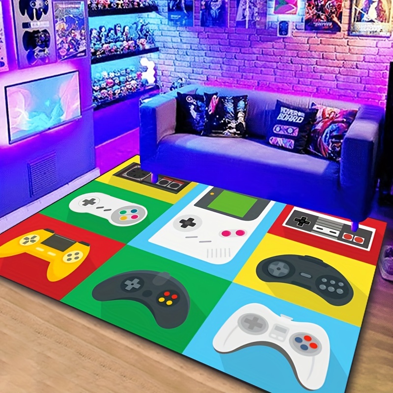 Gamer Rugs - Alfombra de área de jugadores de videojuegos, alfombra para  consolas de juegos, alfombra para niños con decoración de controlador de