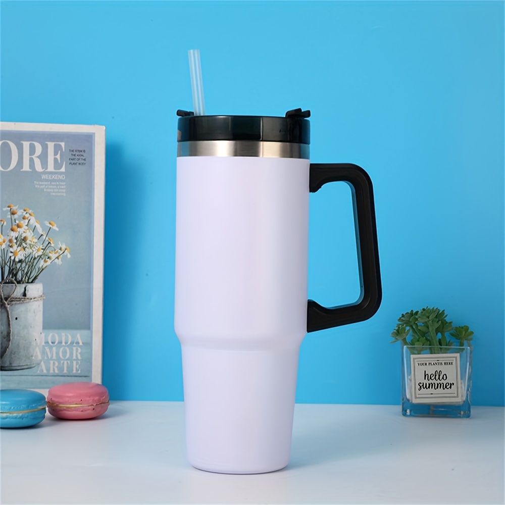 980ml Stainless Steel Water Cup Insulated Straw Bottle
