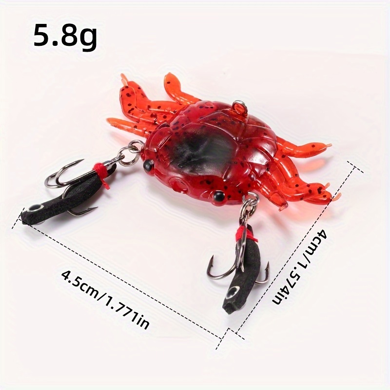 Crab Bait, 10pcs Artificial Plastic Soft Crab Lure Soft Crab Bait