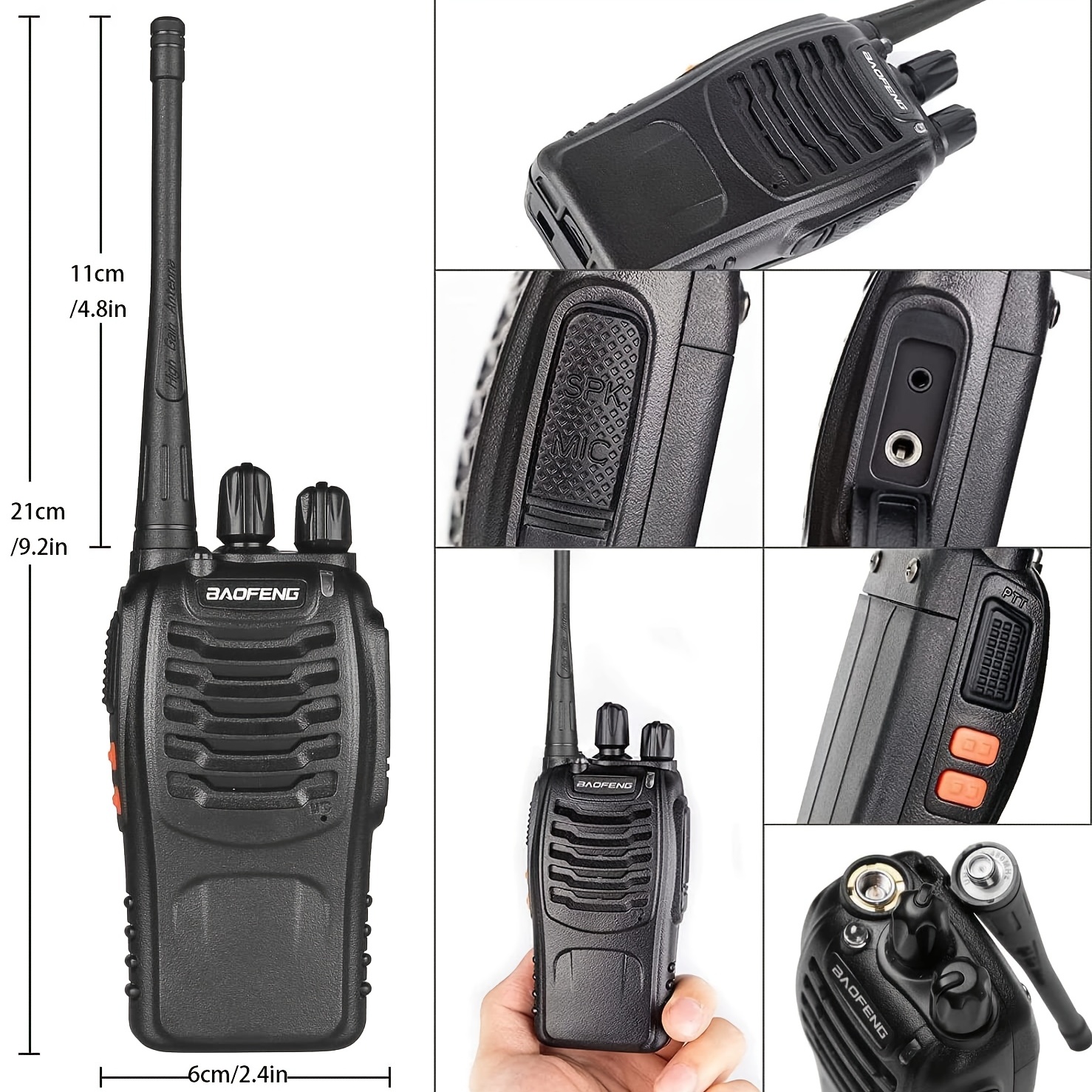 Baofeng Bf-888s Handheld Two Way Radio Uhf Portable Walkie Talkies For  Adults, Ideal For Hiking, Biking, And Camping Clear Communication And  Long Range Connectivity Temu Canada