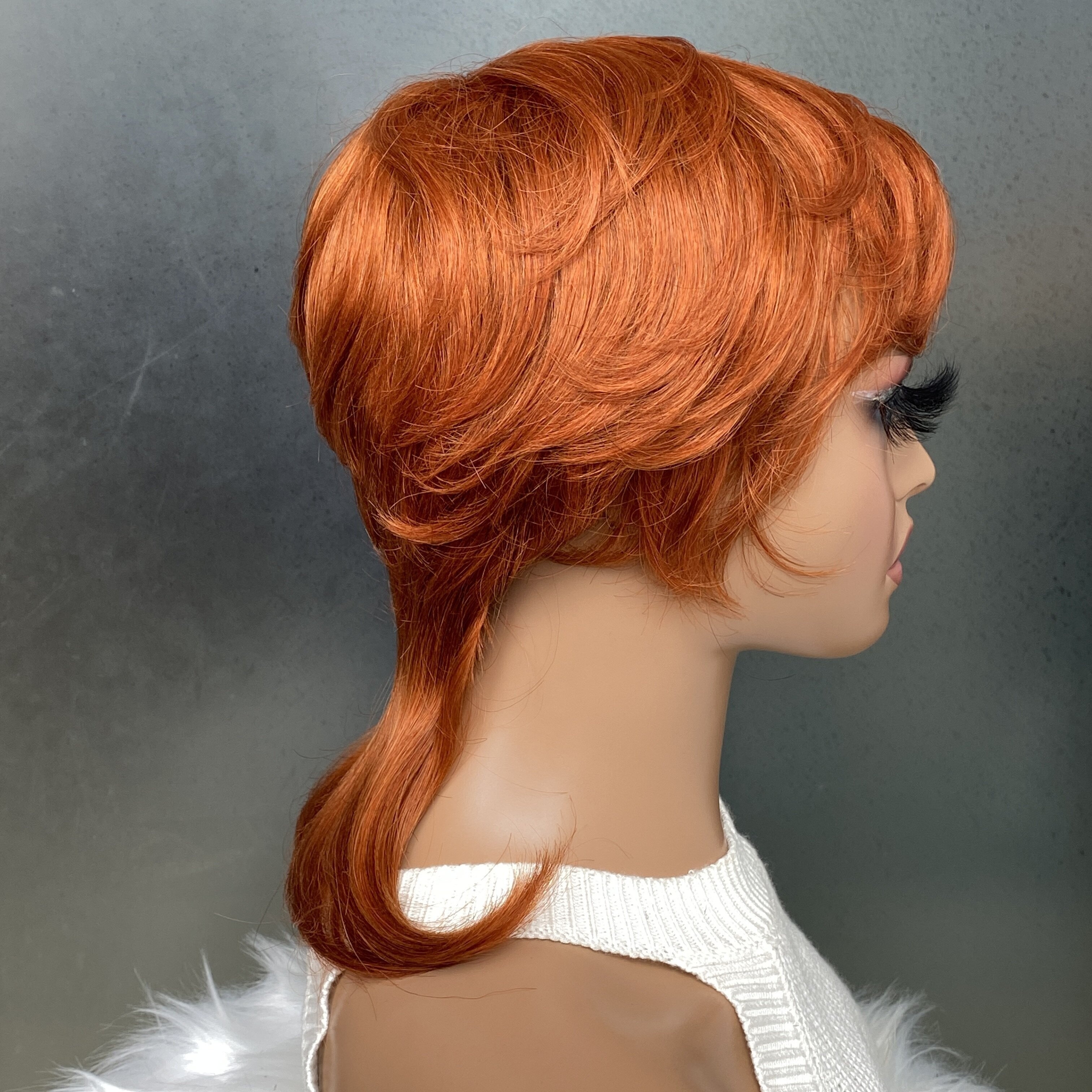 Short hair shop ginger wig