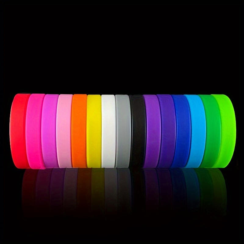  12 pulseras luminosas de silicona de 8 pulgadas para zapatos,  pulsera ajustable de silicona luminosa con agujero para decoración de  zapatos, pulseras de silicona coloridas para regalos, 6 colores : Juguetes  y Juegos