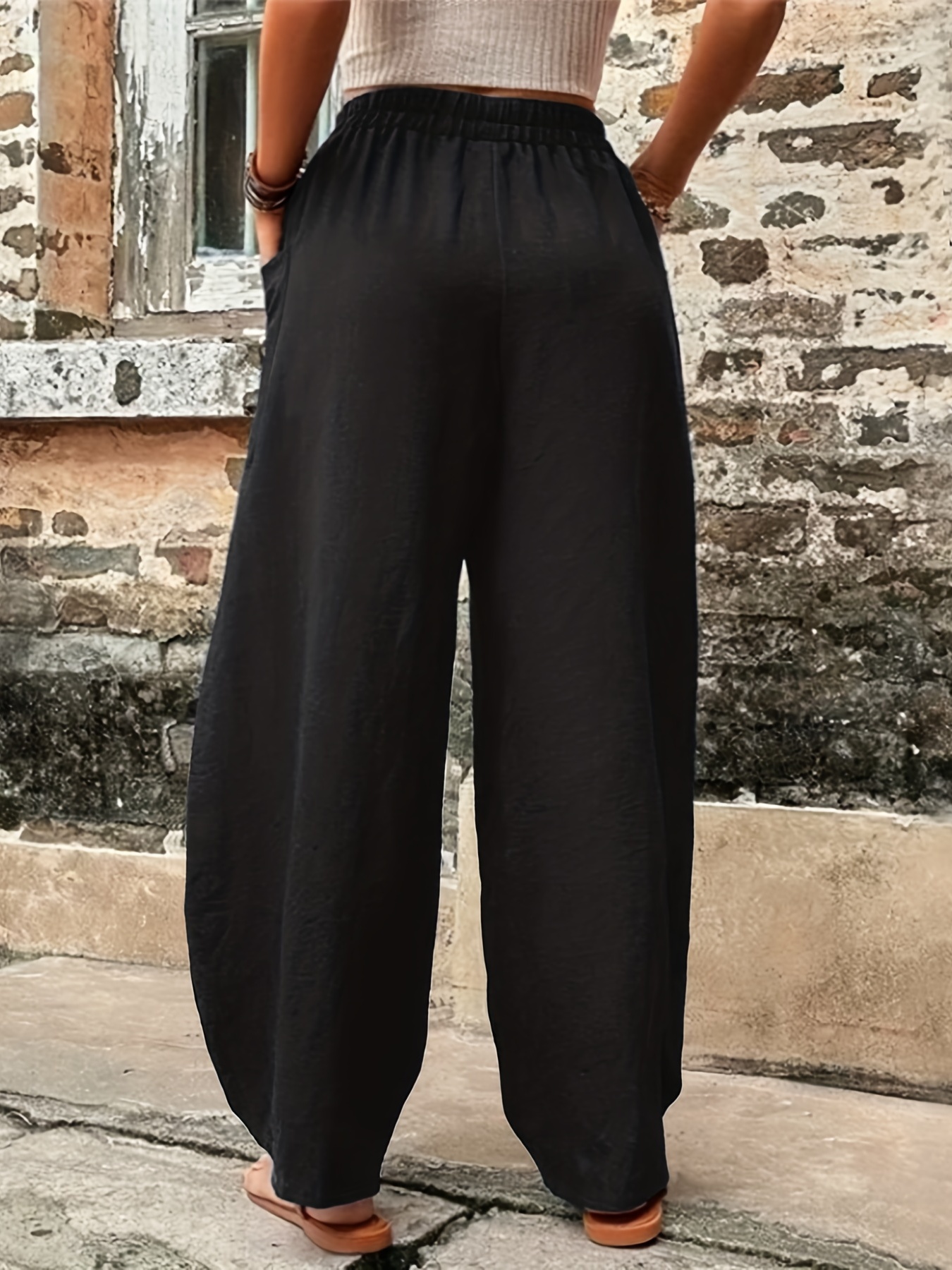 Pantalones Pantalones sueltos de mujer con bolsillos grandes