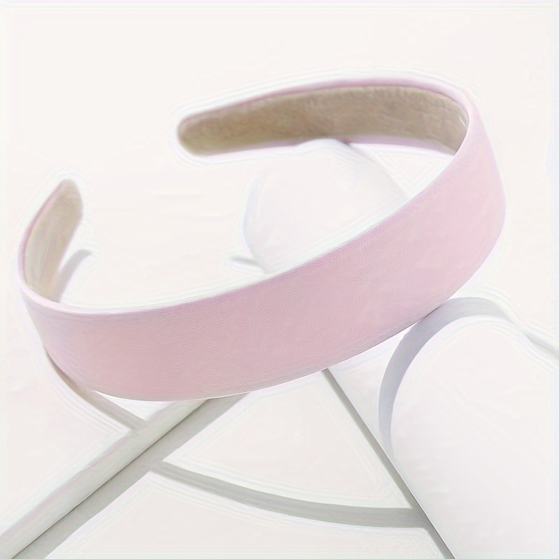 TEMU 1pc Elegant Wide Sponge Headband For Women - Chic Solid Color, Soft Polyester Hair Hoop, Perfect For Styling & Face Washing, In Multiple Colors,