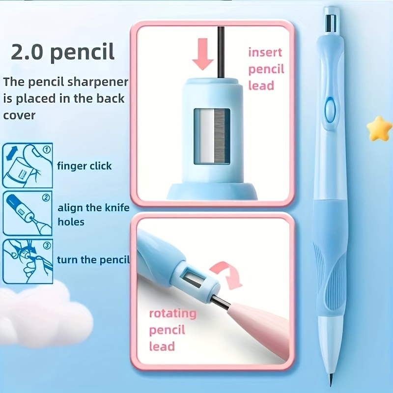 Dolphin Upright Automatic Pencil Non toxic Non sharpening - Temu