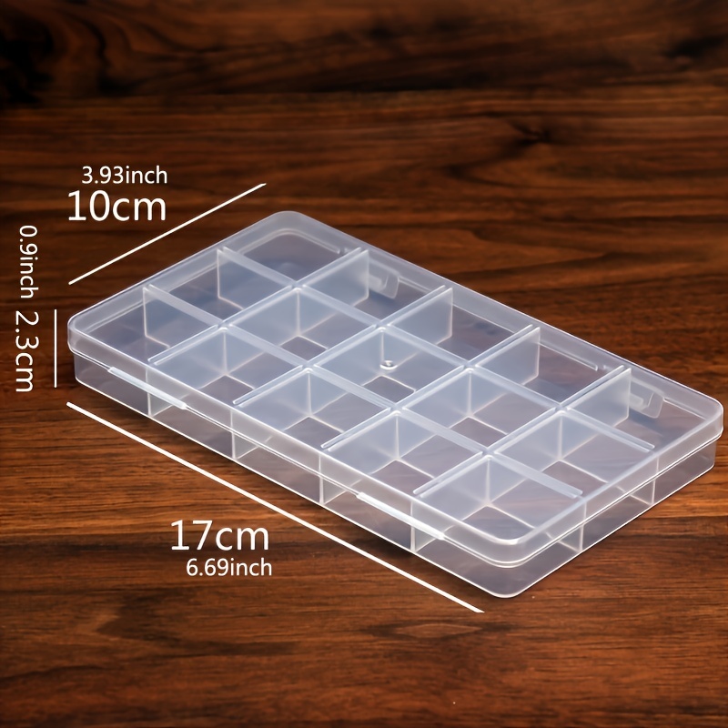 15 Grid Clear Organizer Box Adjustable Dividers Plastic Compartment Storage  Container For Craft, Beads, Jewelry, Small Parts