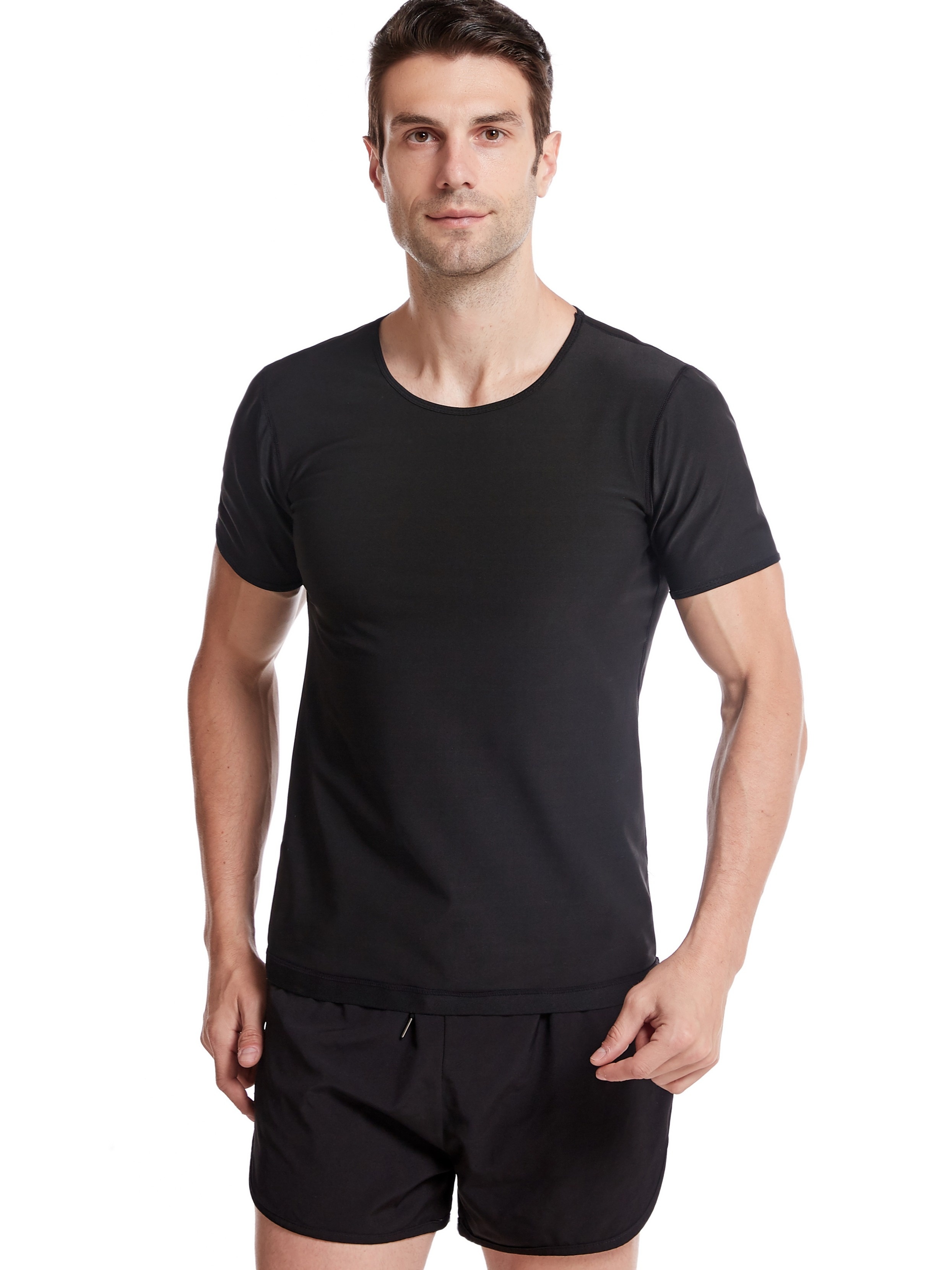 Shop Generic Men's Zipper Sauna Vest Sauna Effect Training Suit Slimming  Underwear Vest Tank Tops Man Compression Workout Zipper Shirt Online