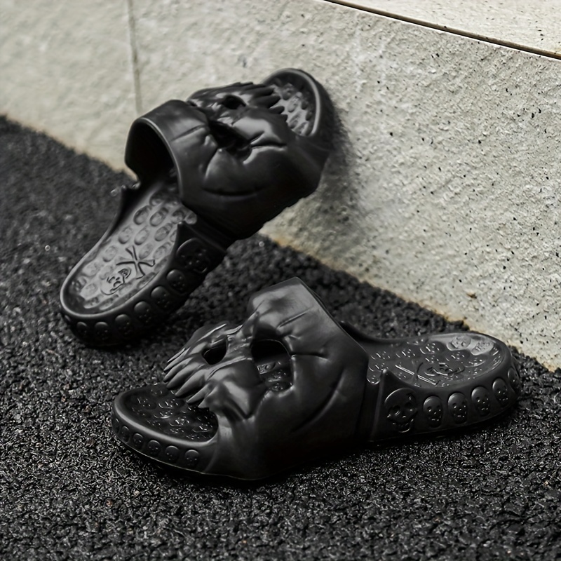 Men's Skull Slides Casual Outdoor Slippers