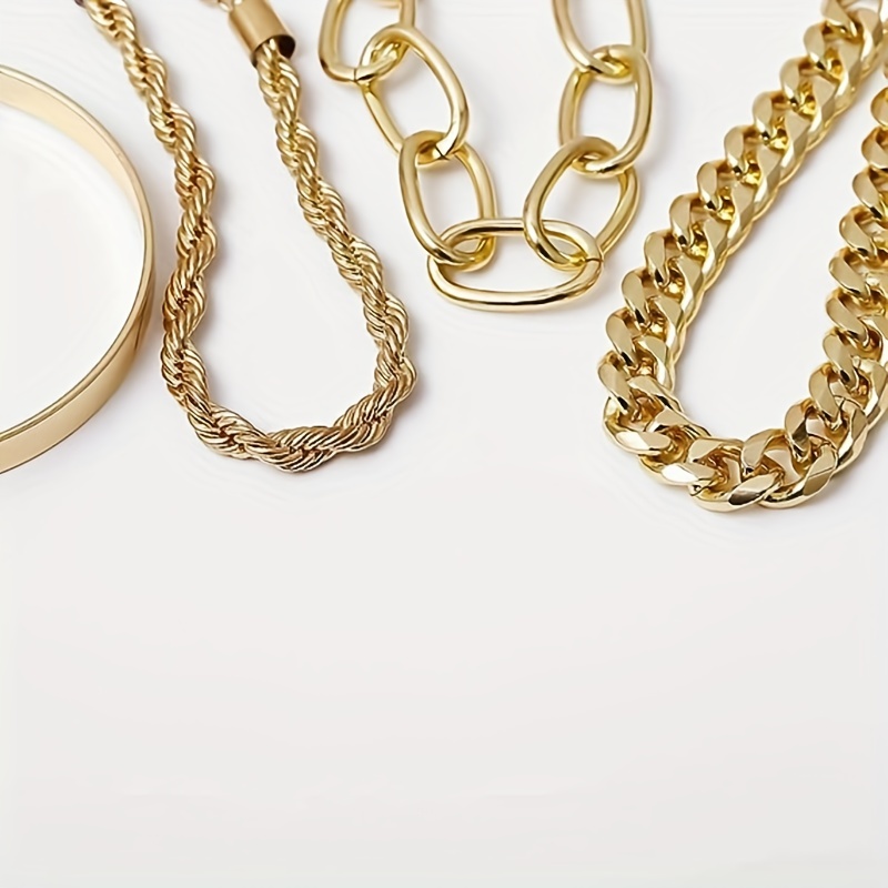  Dainty Gold Chain Bracelets Set for Women Boho