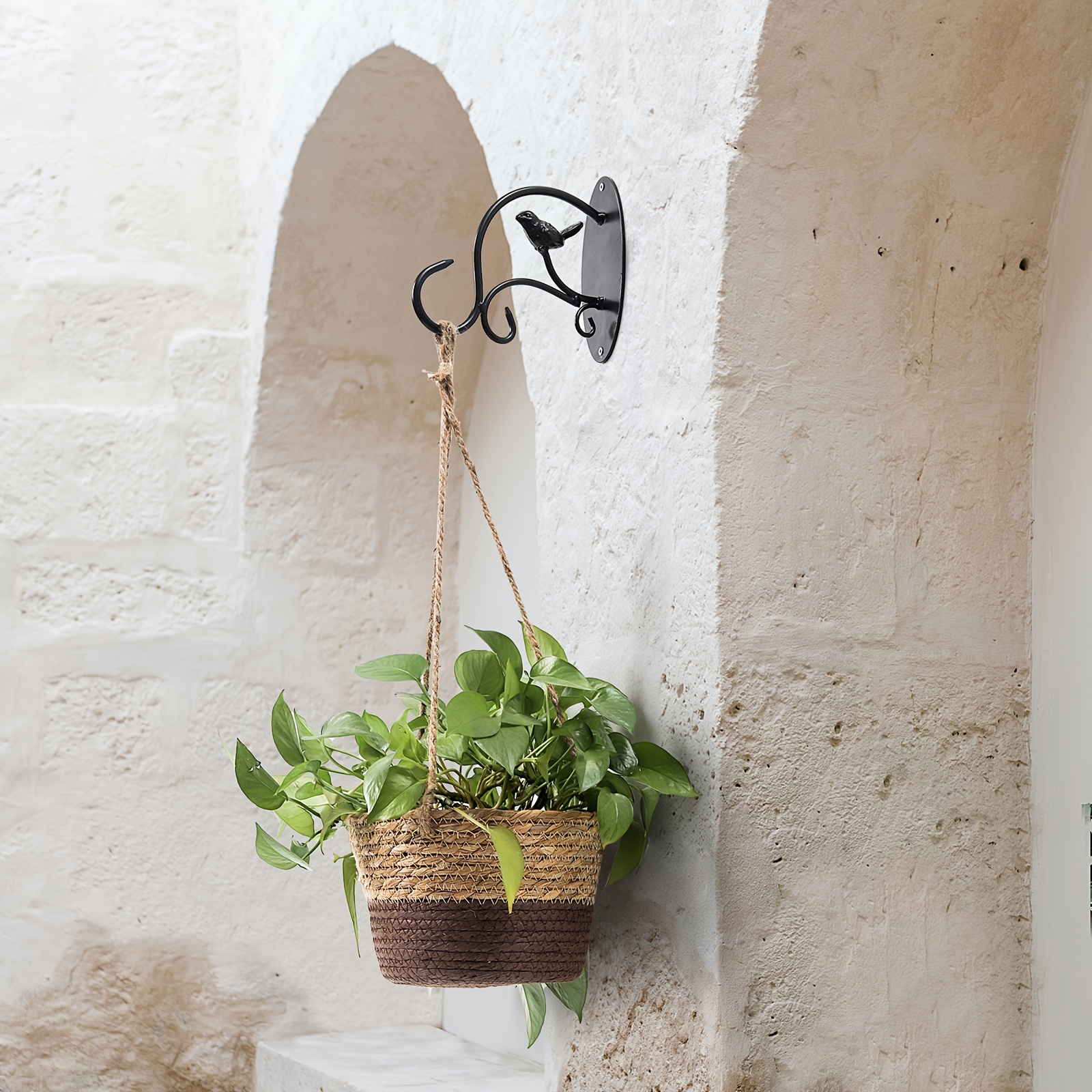 Plant Hanger Bracket Iron Wall Hooks Decorative Coat Hook - Temu