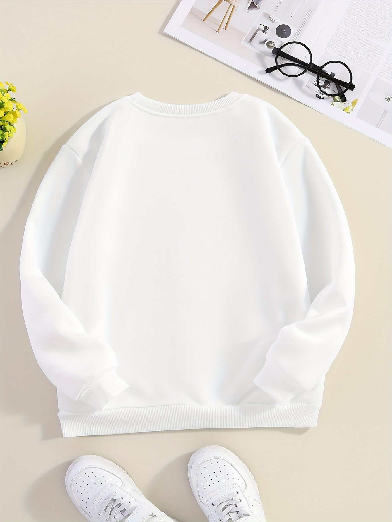 Christmas Shirts for Women Women's Long Sleeved Round Neck Merry Christmas  Printed Pullover Sweater Top Tee Shirt