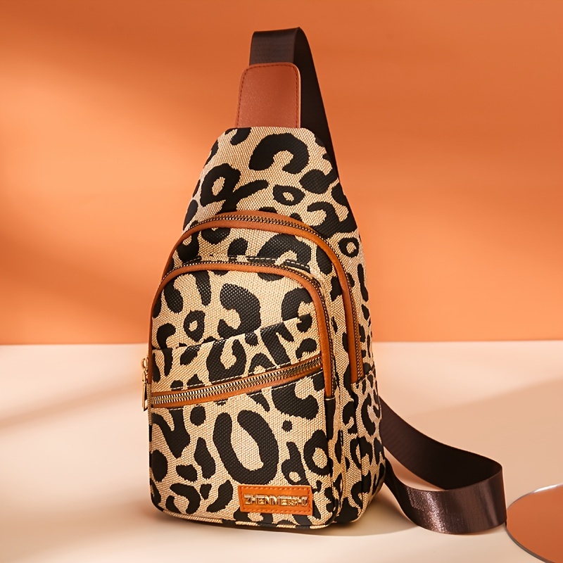 All Leopard Sling Crossbody Bag