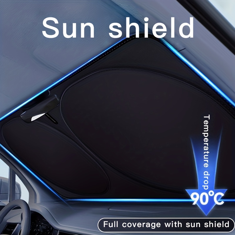 Sun UV Protection Car Umbrella Windshield Sunshade Car Front Side