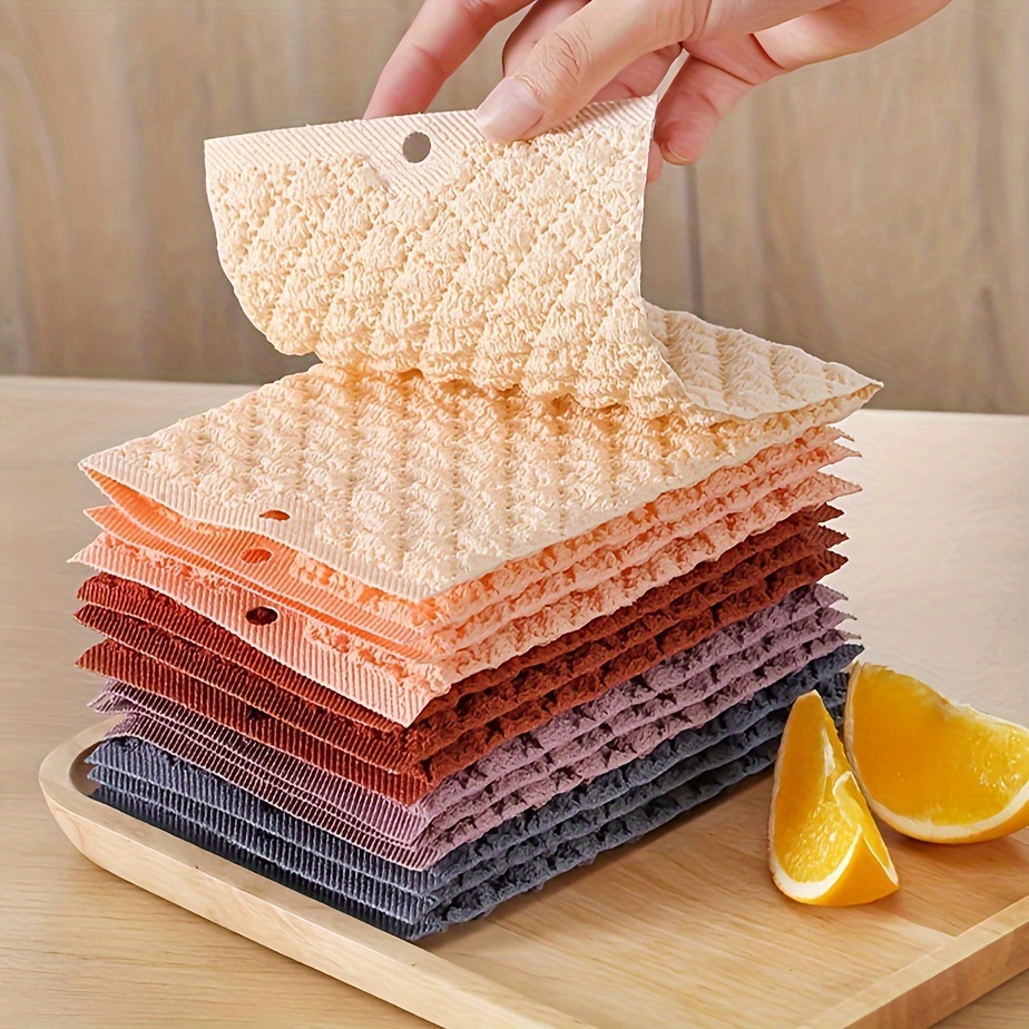Reusable Lazy Rags Bamboo Towels Wet And Dry For Kitchen Dishcloths Hand  Towel Rolls Dishwashing Cloth - Temu