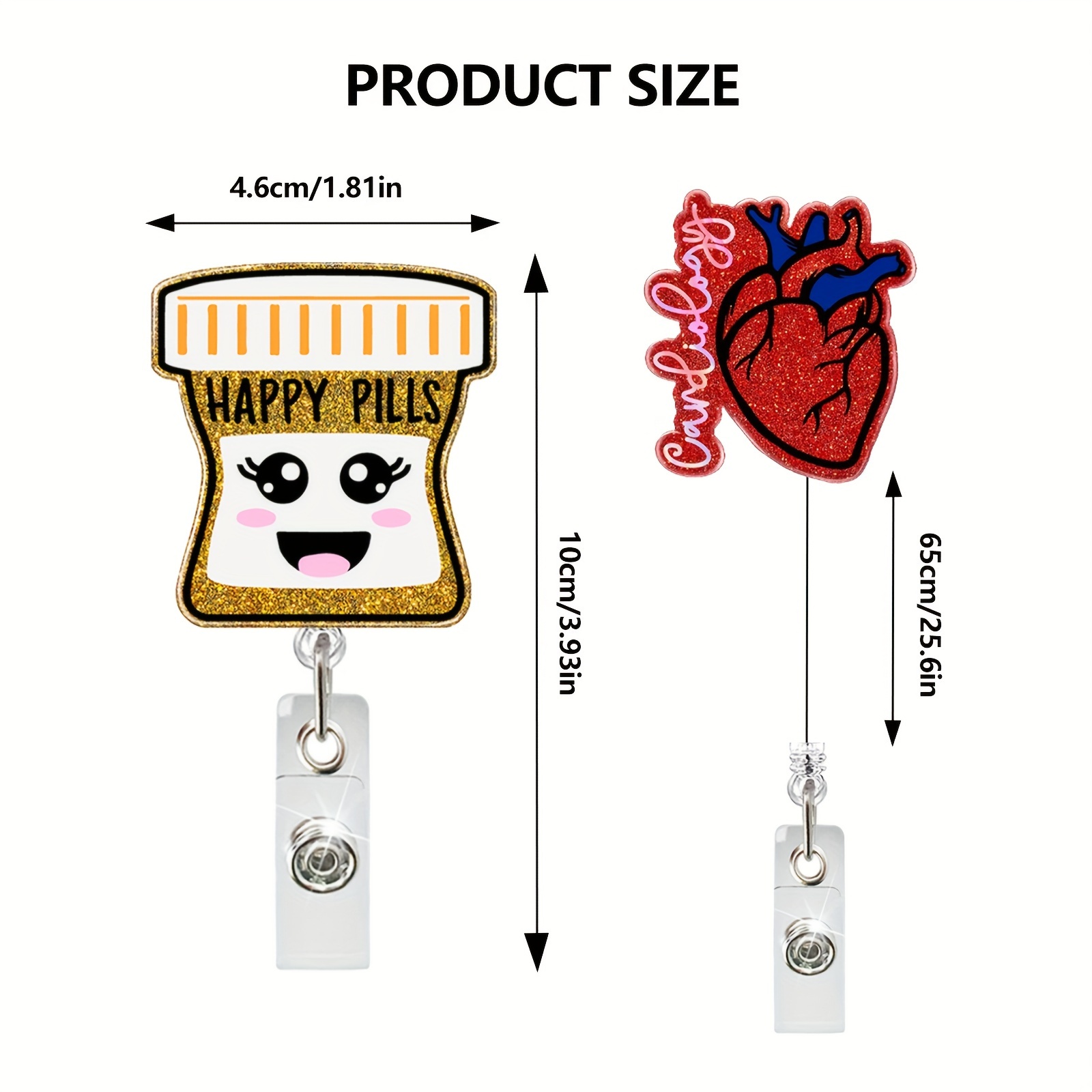 Heart Retractable Badge Holder, Gold Heart Badge Reel, Personalized Name Badge  Reel, Heart Retractable Badge Reel - GG4311