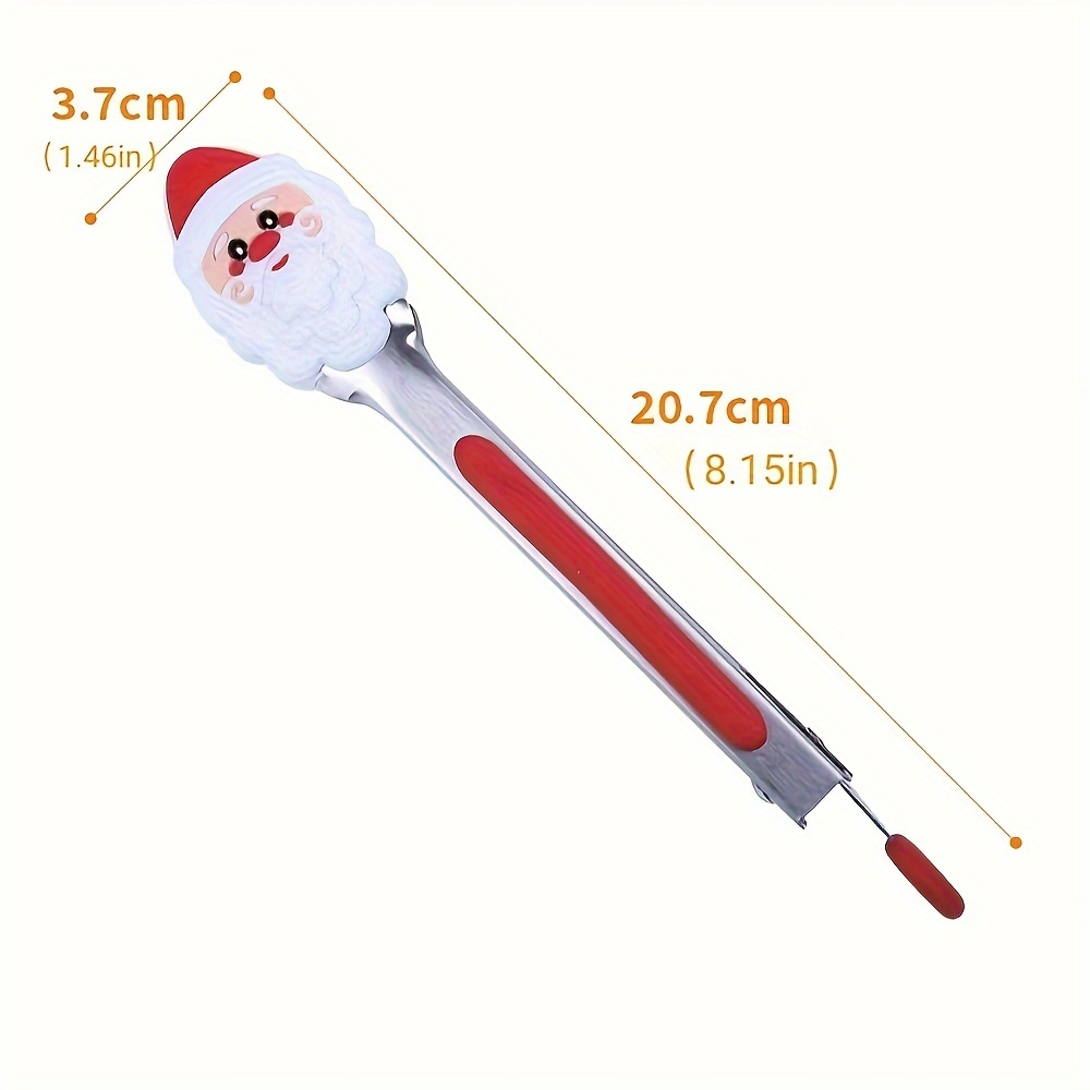 Christmas Tree Silicone Head BBQ Tongs Kitchen Food Steak Clamp