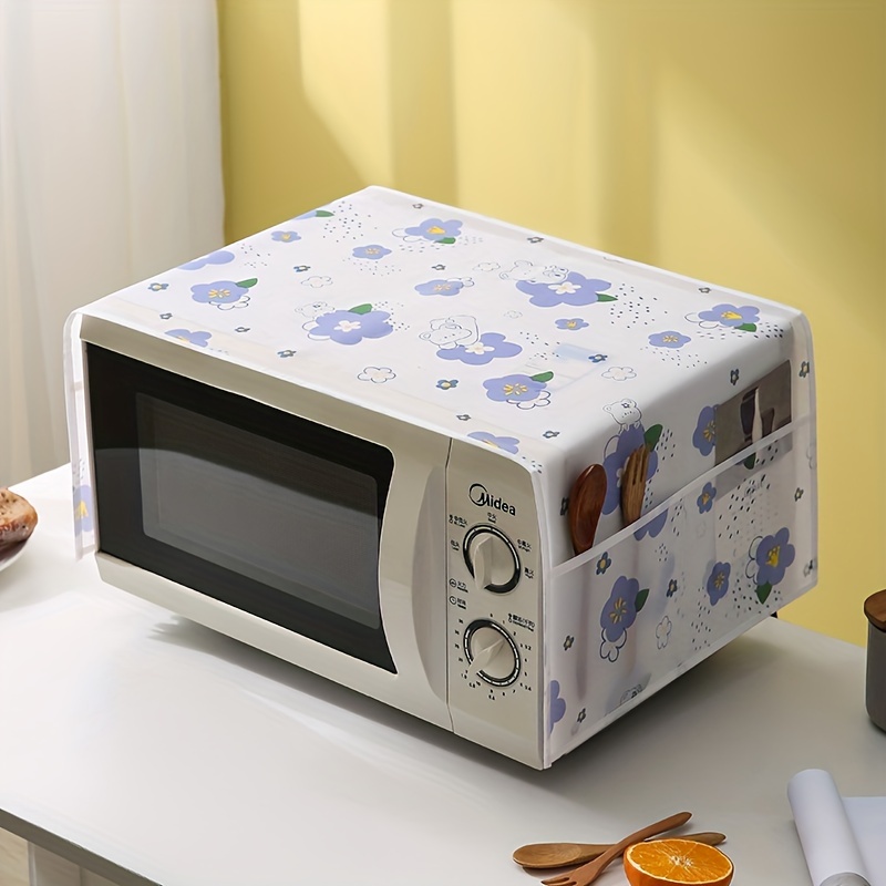 Home Cloth Art Microwave Oven Dust Cover Kitchen Oven Oil Smoke Cover Home  Textile Home Decoration Cartoon Plastic Hanging Bag - AliExpress