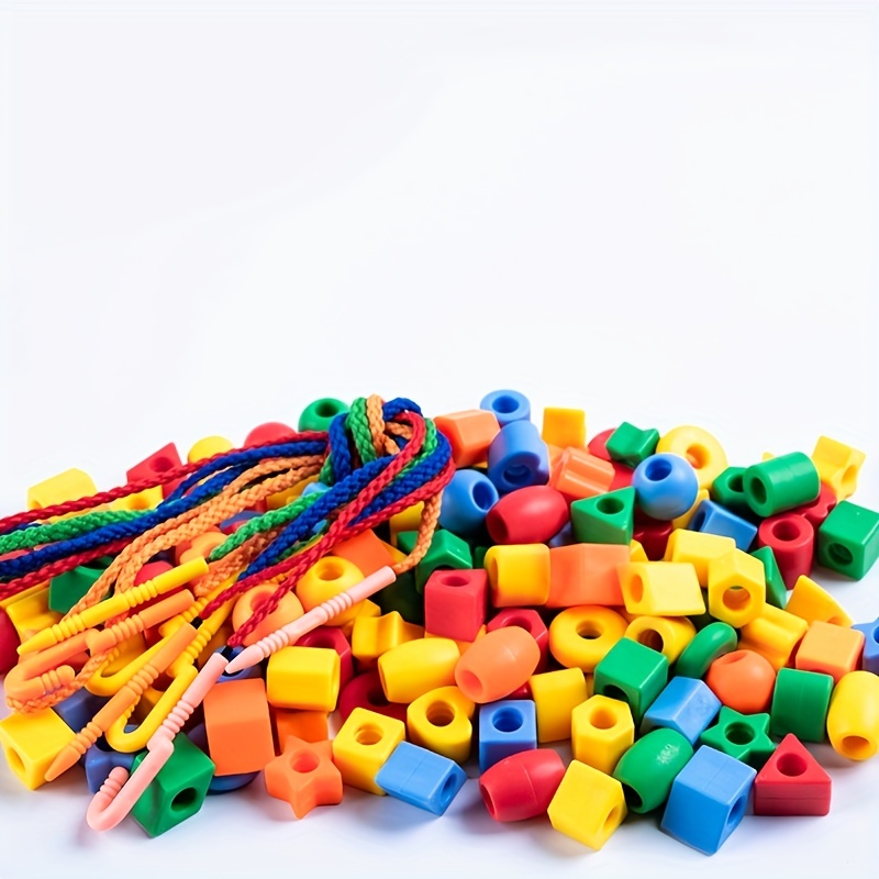 Beaded Building Blocks For Kids Toddlers Educational 4 - Temu