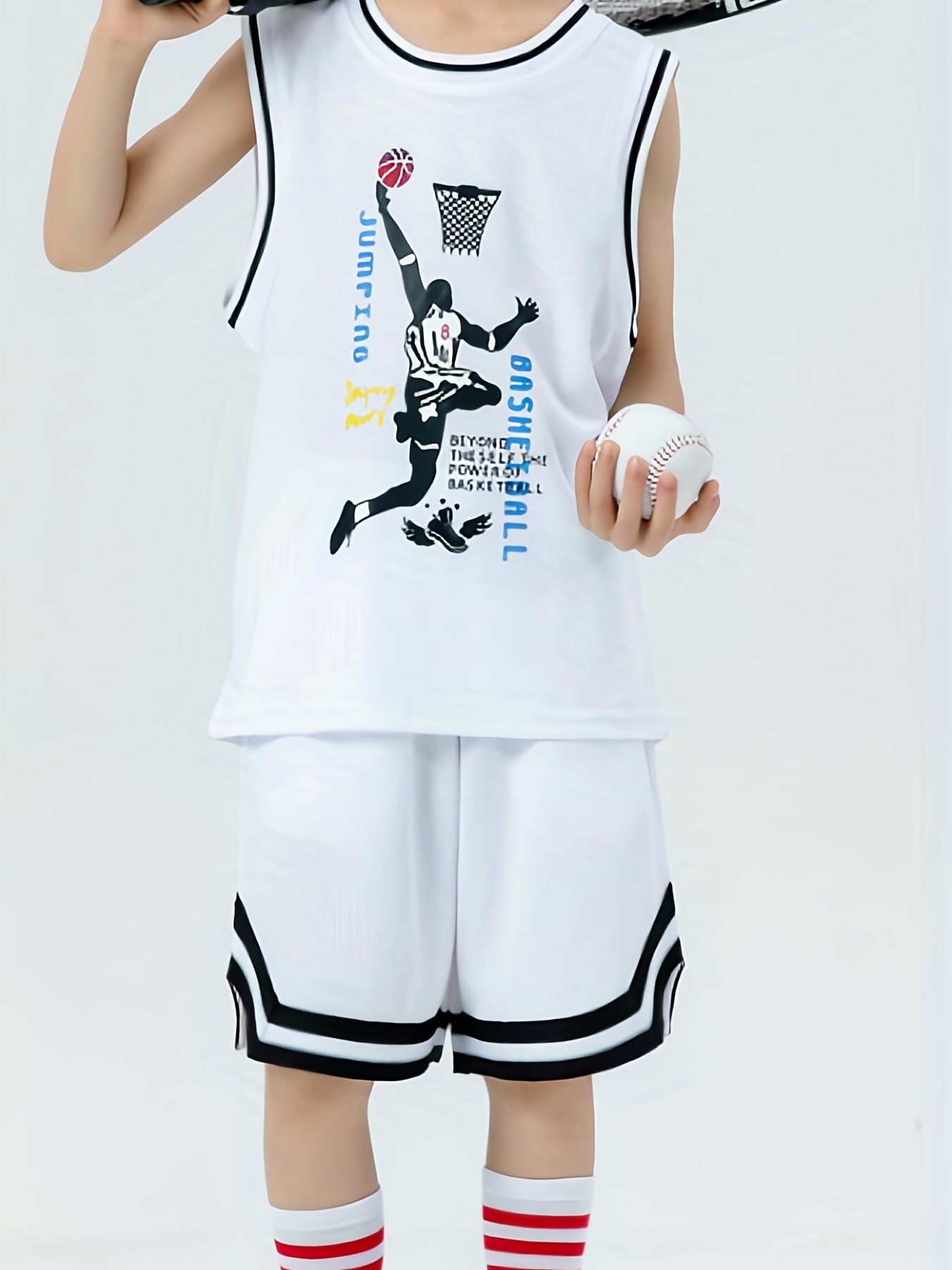 Kids Boy Girl Basketball Kit Training Suit Sport Vest Shirt Shorts