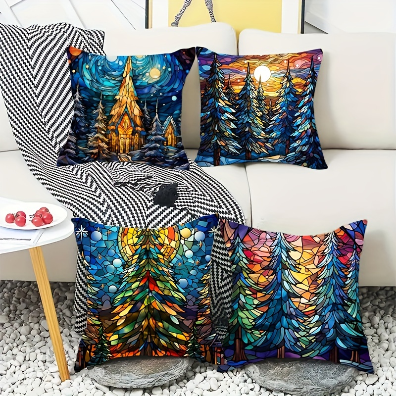 Decorative Throw Pillow Covers,18x18 Pillow Covers For Couch Sofa Bed Soft Cushion  Covers - Temu